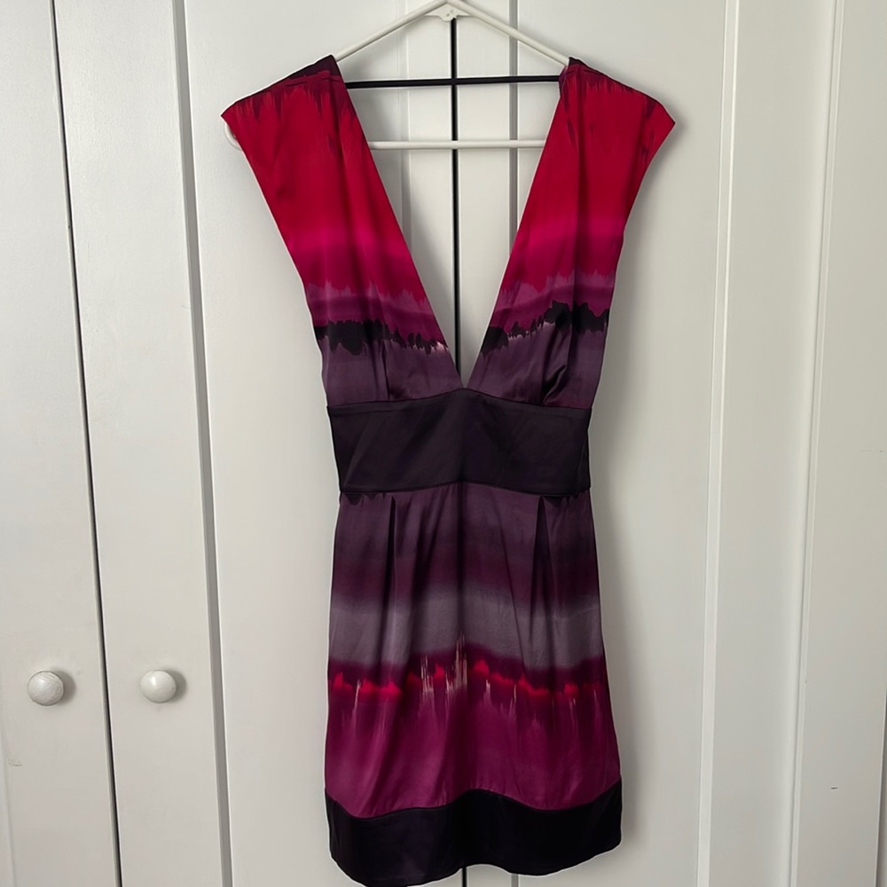 NWT sexy silk dress Bebe XS